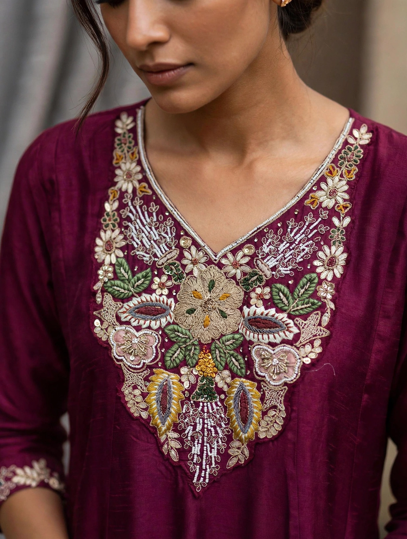 Rassion Silk Suit with Chinon Palazzo